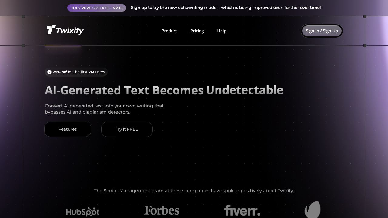 Twixify 网站截图