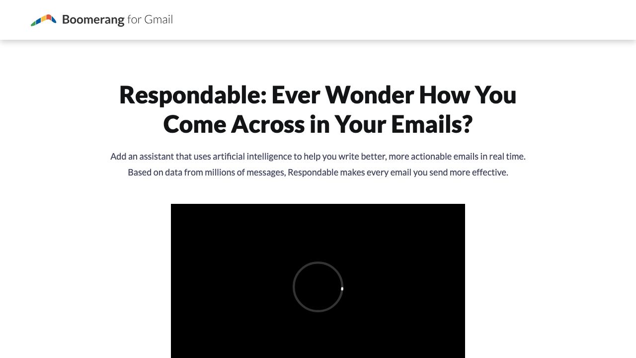 Respondable website screenshot