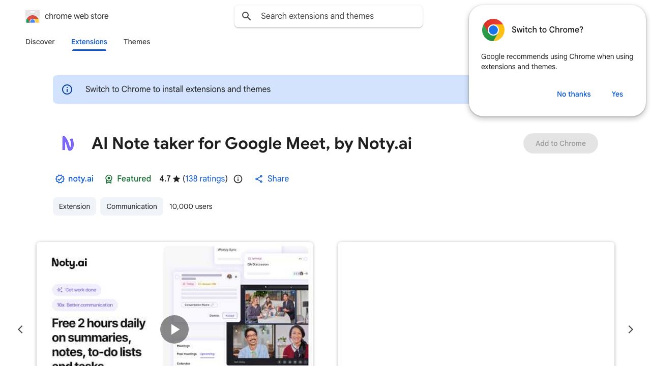 Noty: Summaries, To-Dos, & Transcriptions 网站截图