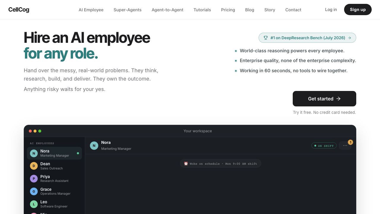 CellCog website screenshot