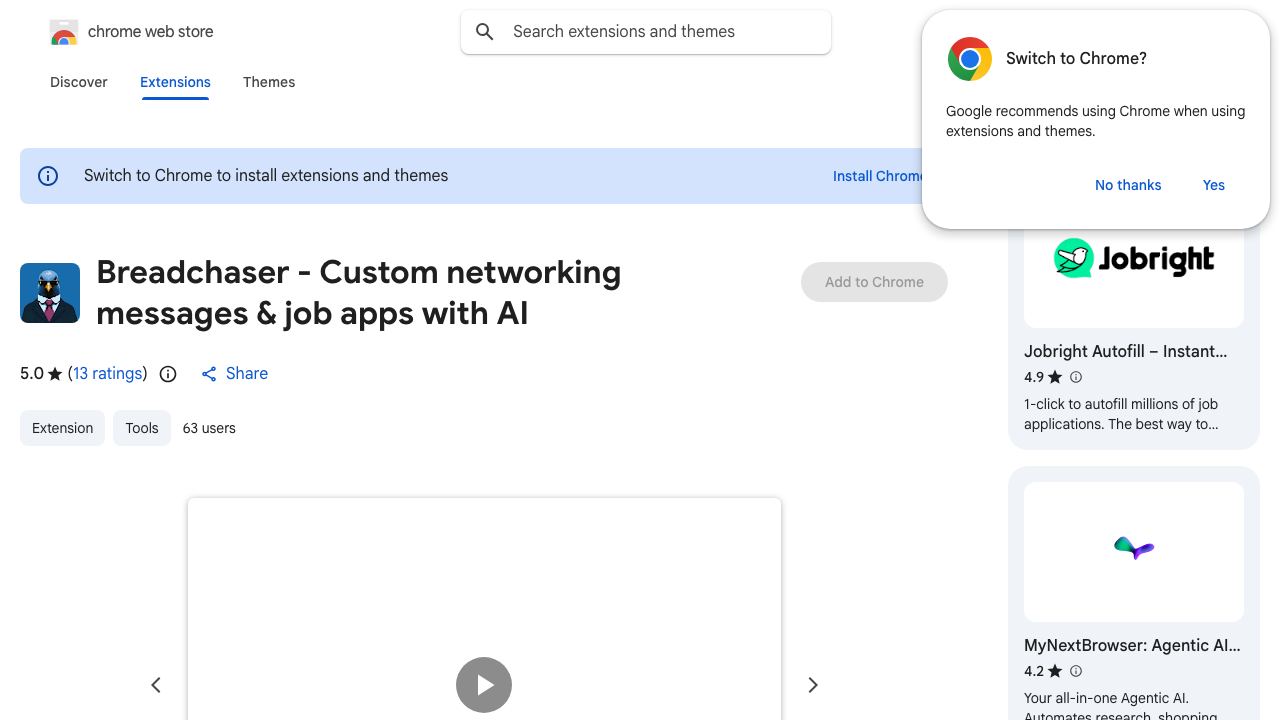 Jobs Without Borders - Custom job apps & networking messages with AI website screenshot