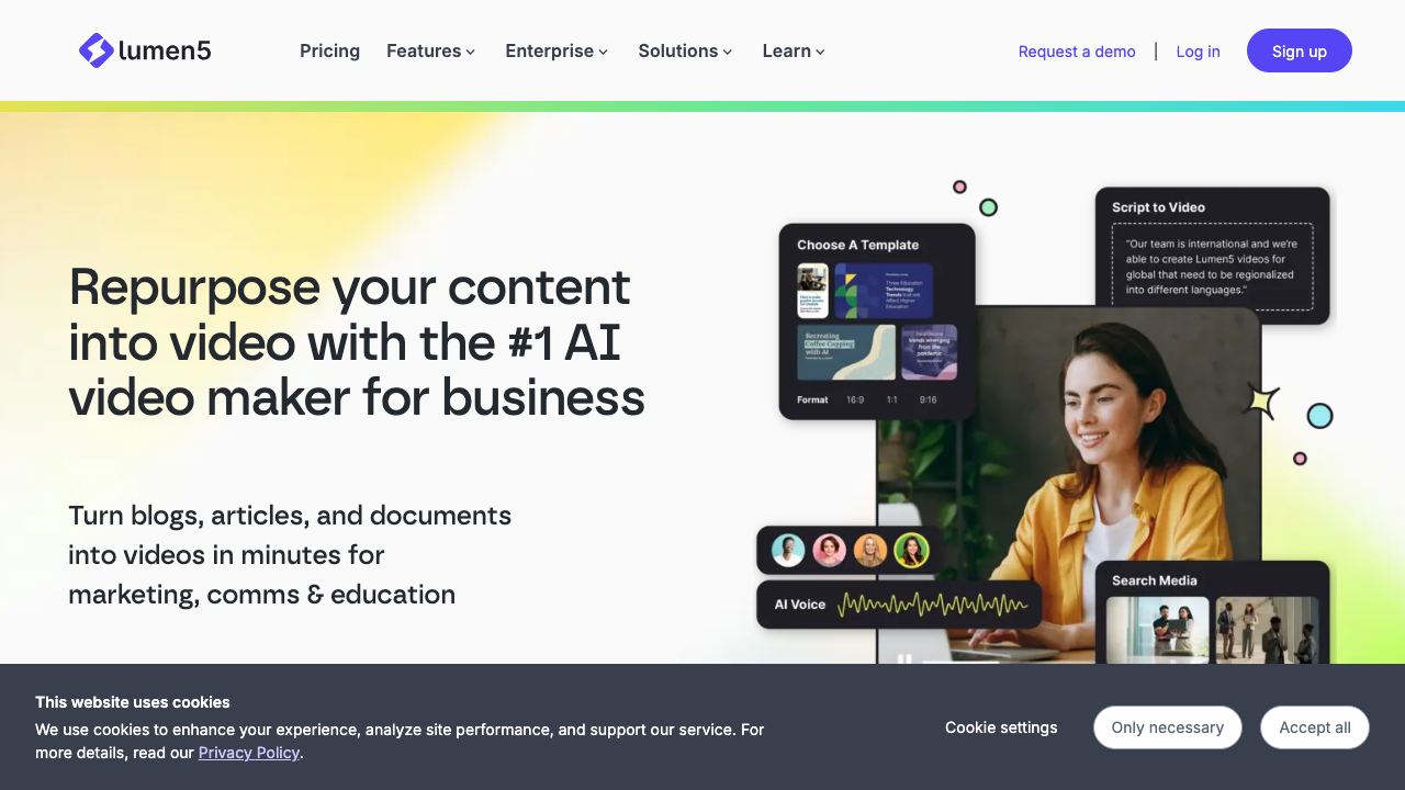 Lumen5 网站截图