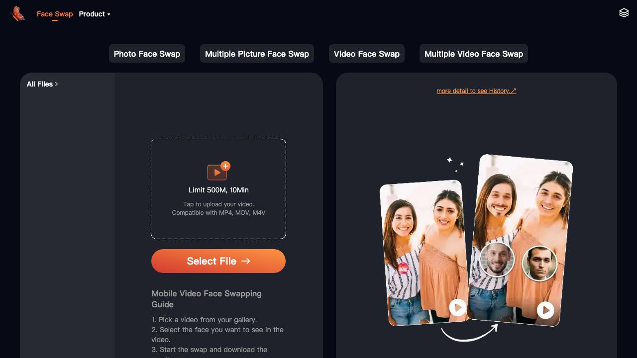 FaceSwap website screenshot
