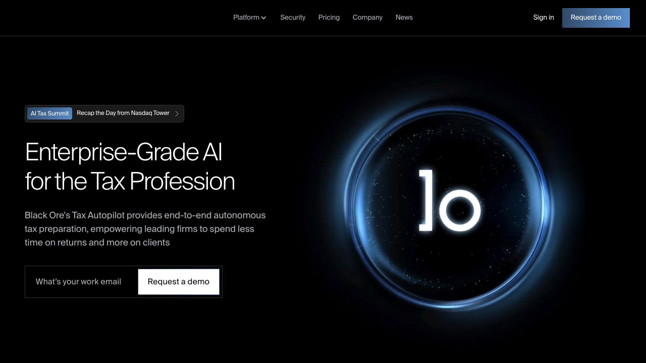 BlackOre website screenshot