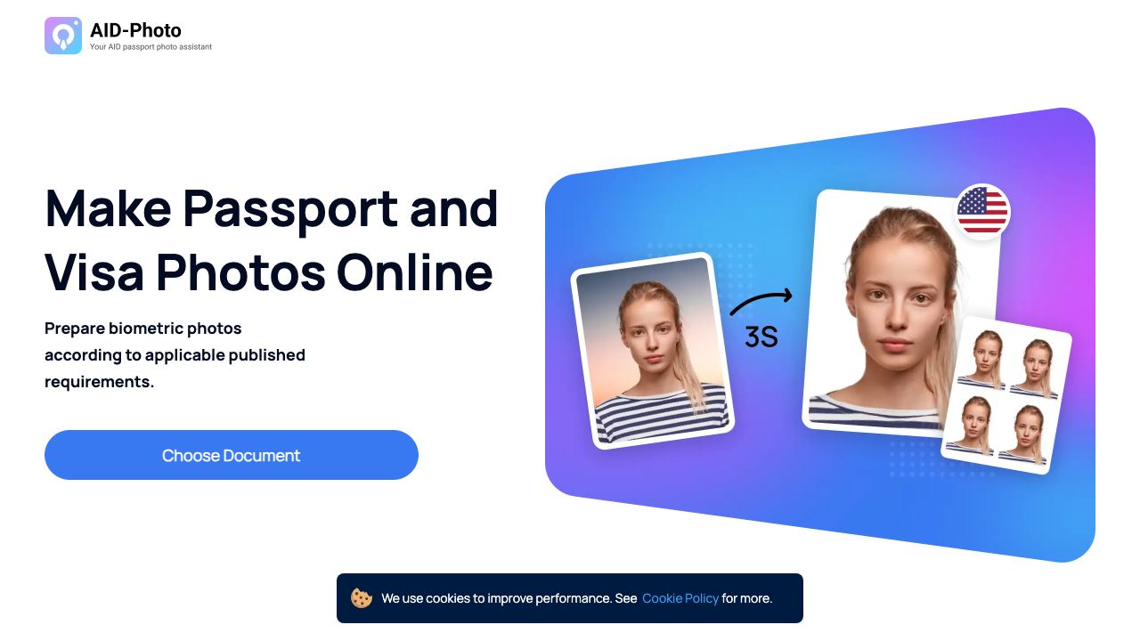 AiPassportPhotos 网站截图