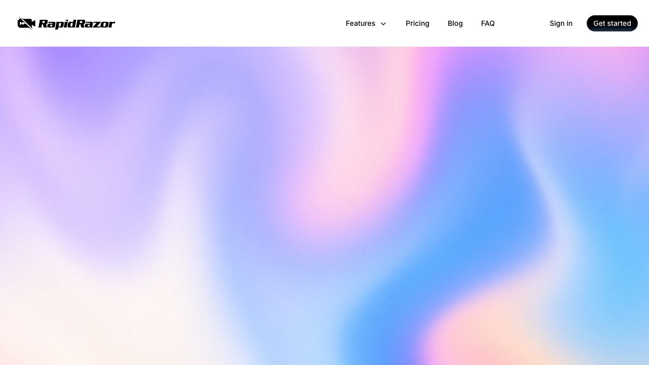 RapidRazor website screenshot