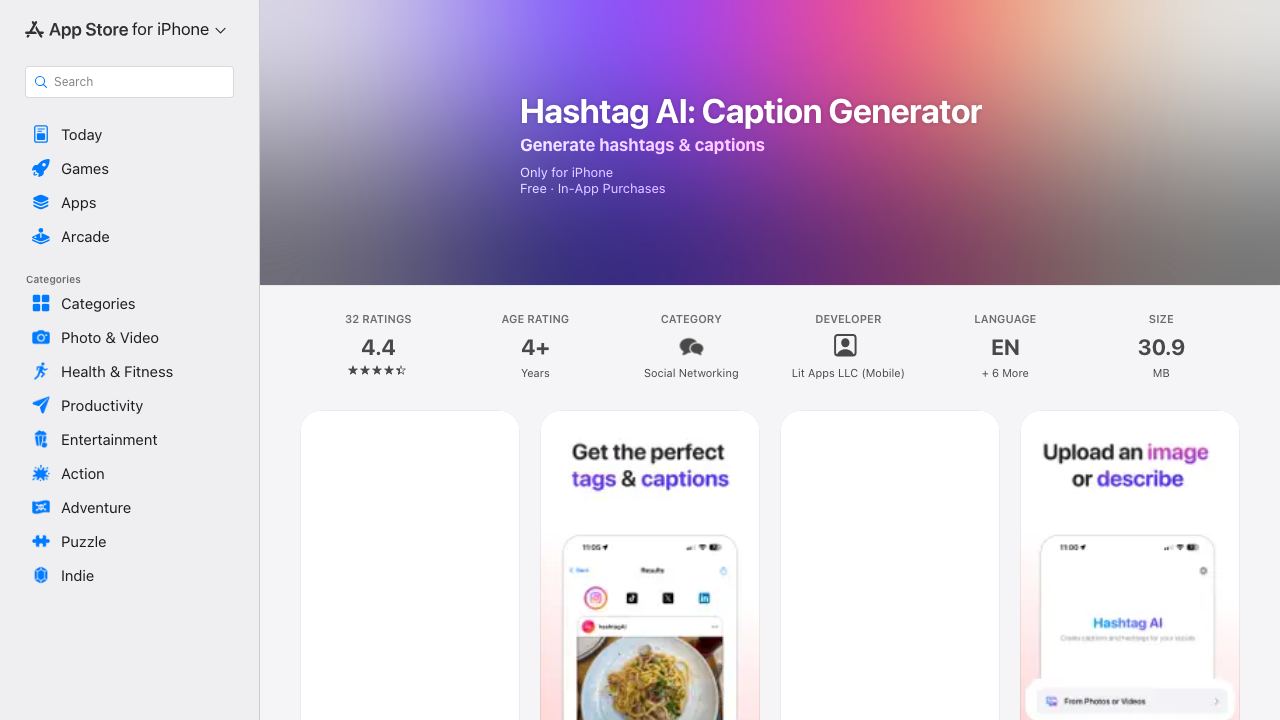 Hashtag Guru: AI Assist for IG 网站截图