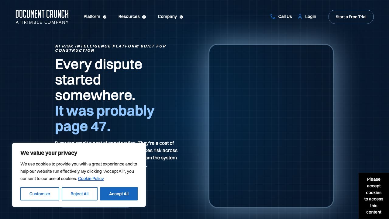 Document Crunch website screenshot