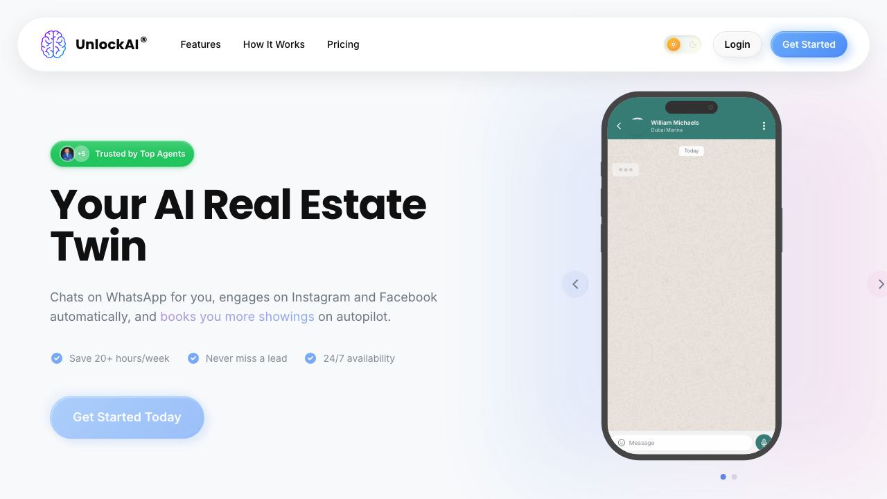 UnlockAI website screenshot