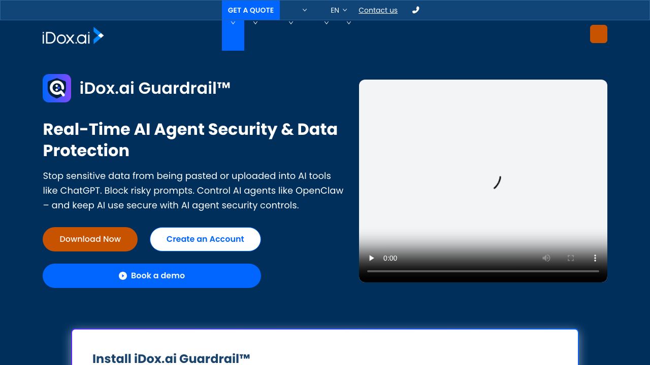 iDox.ai Guardrail 网站截图