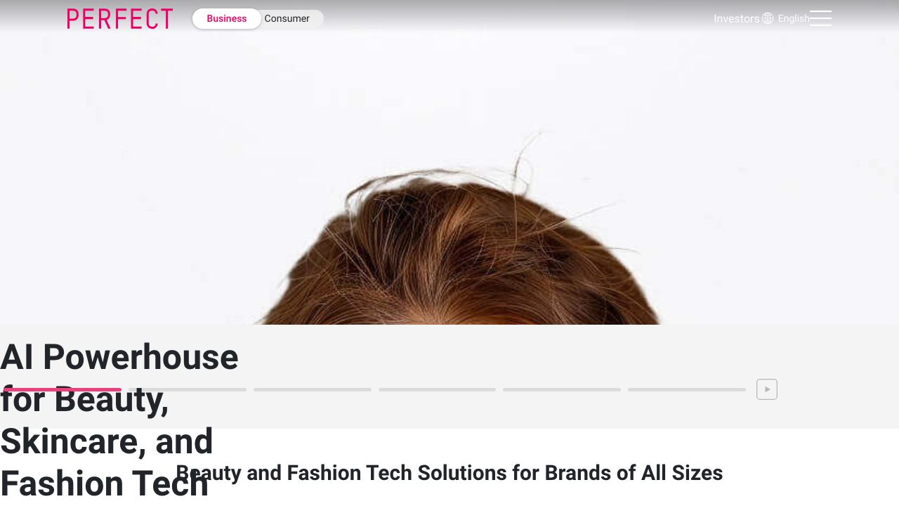 YouCam AI & AR Business Solutions website screenshot