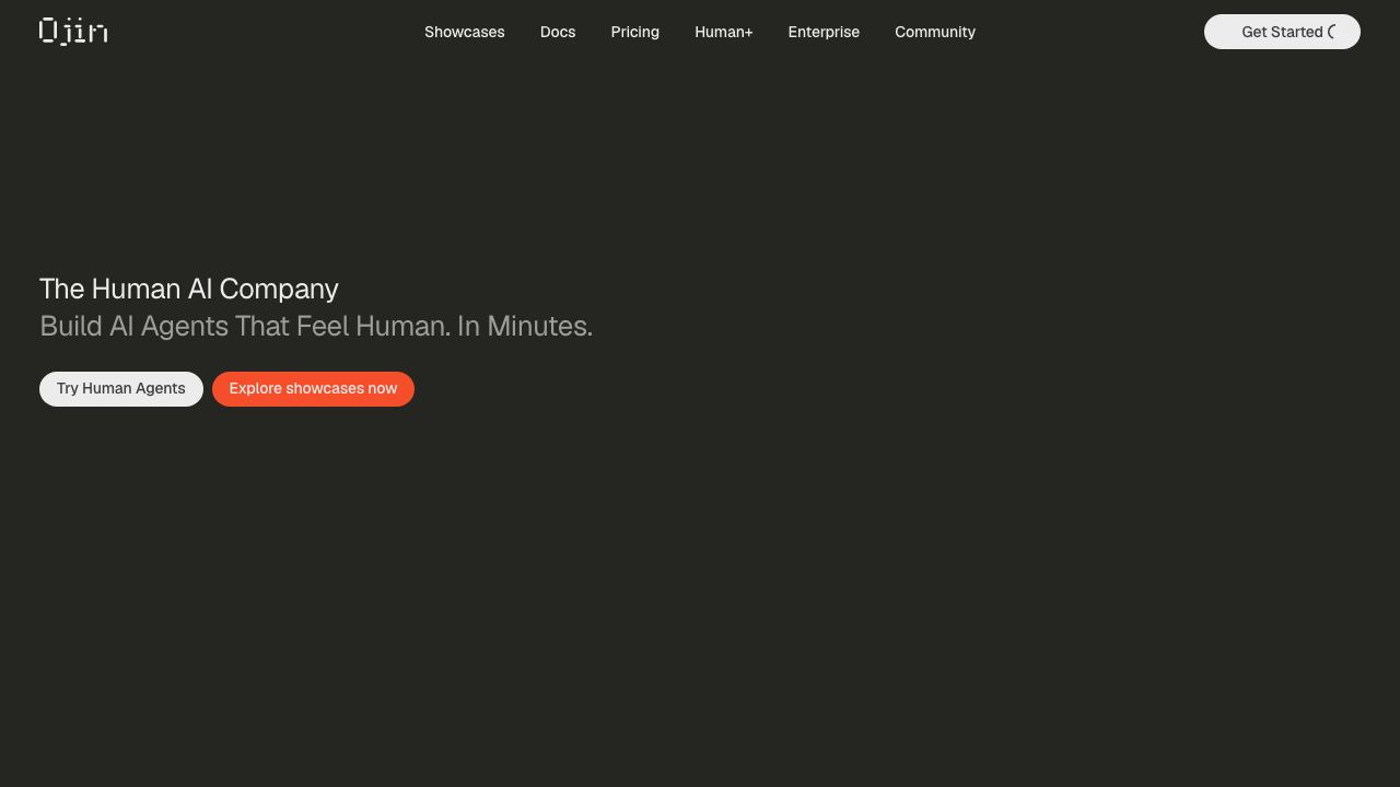 Ojin website screenshot