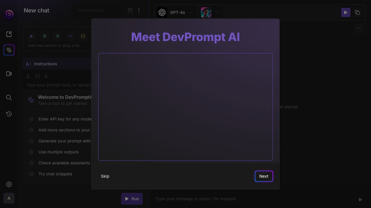 DevPromptAi 网站截图