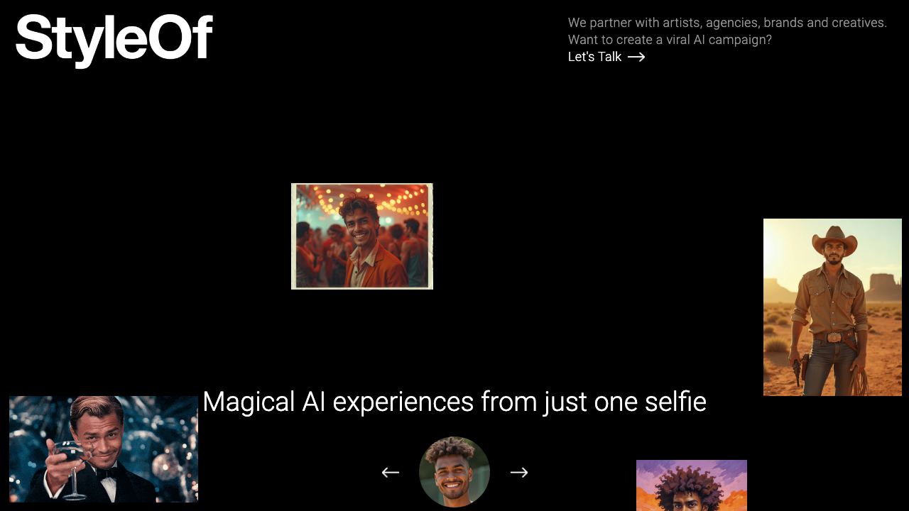 StyleOf website screenshot