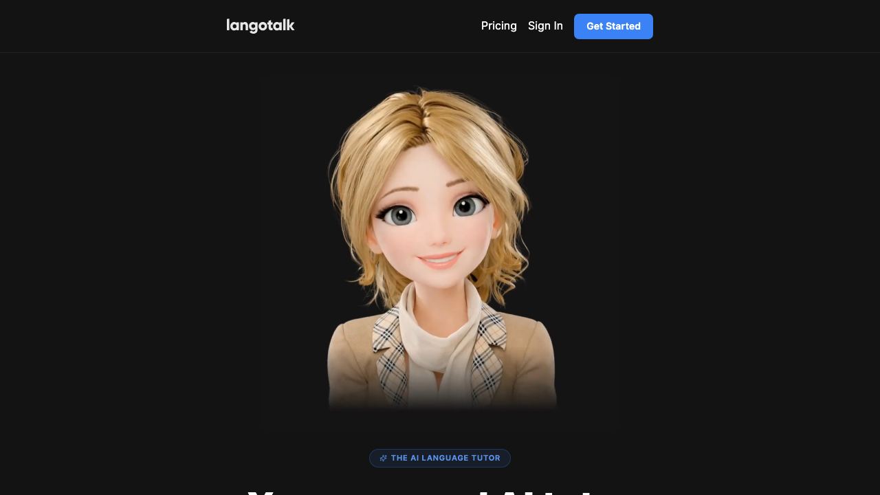 Langotalk 网站截图