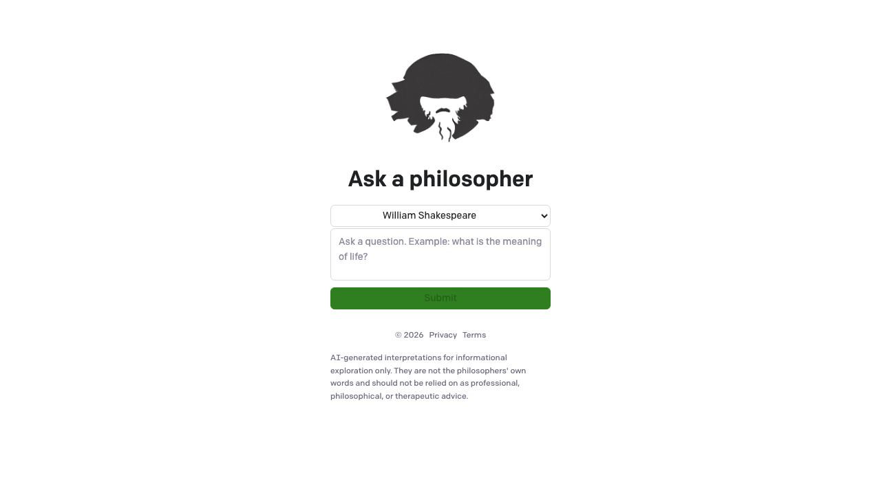 Ask a Philosopher 网站截图