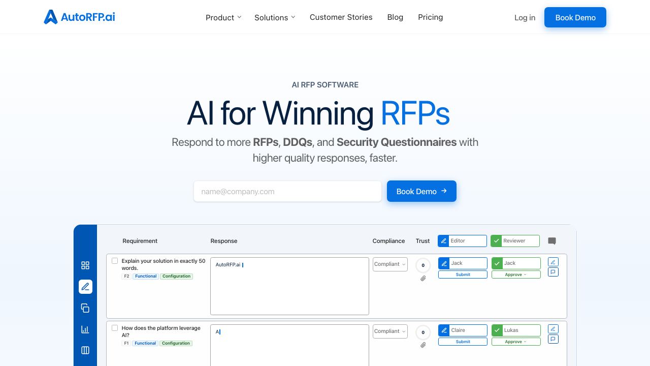 AutoRFP 网站截图