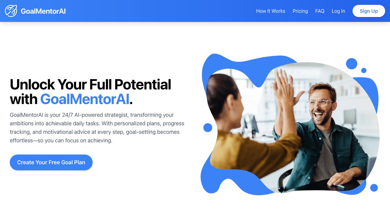 GoalMentorAI website screenshot