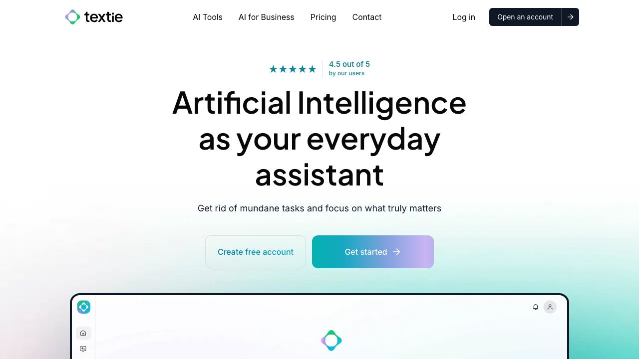 Textie AI 网站截图