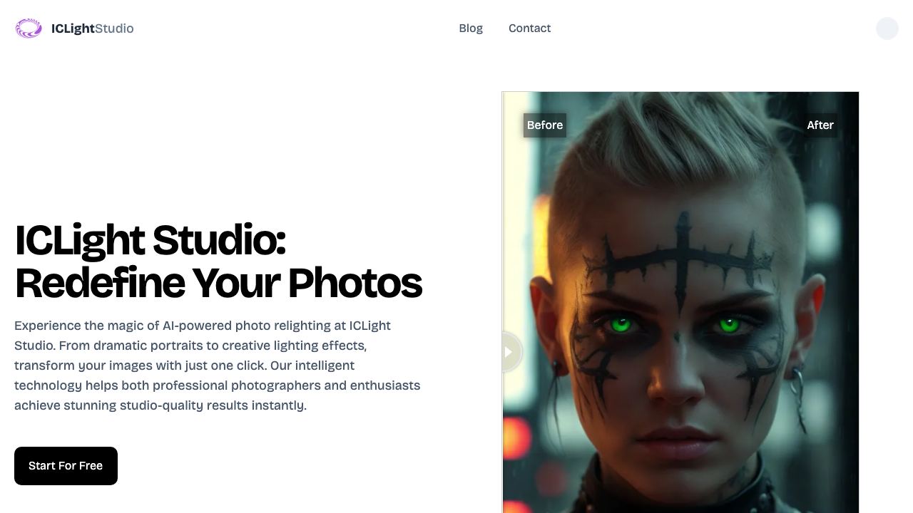 ICLight Studio website screenshot