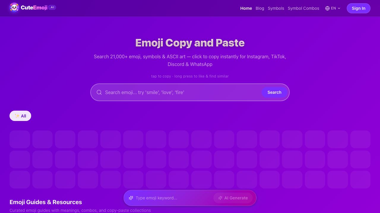CuteEmoji.AI 网站截图