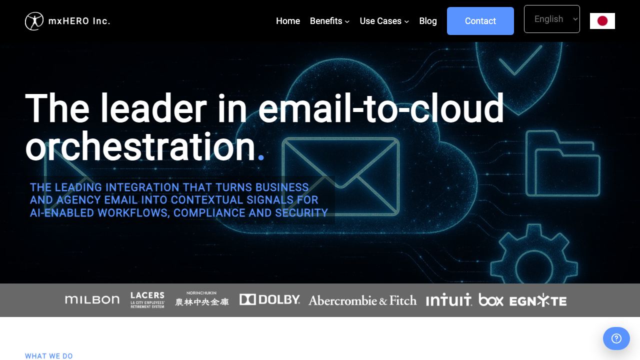 mxhero.com website screenshot
