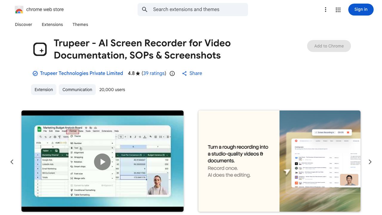 Trupeer - AI Screen Recorder For Stunning Product Demos and Guides website screenshot
