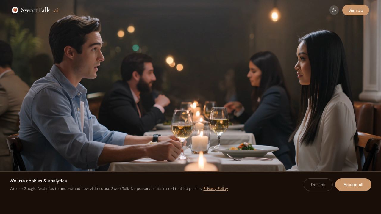 SweetTalk Ai website screenshot