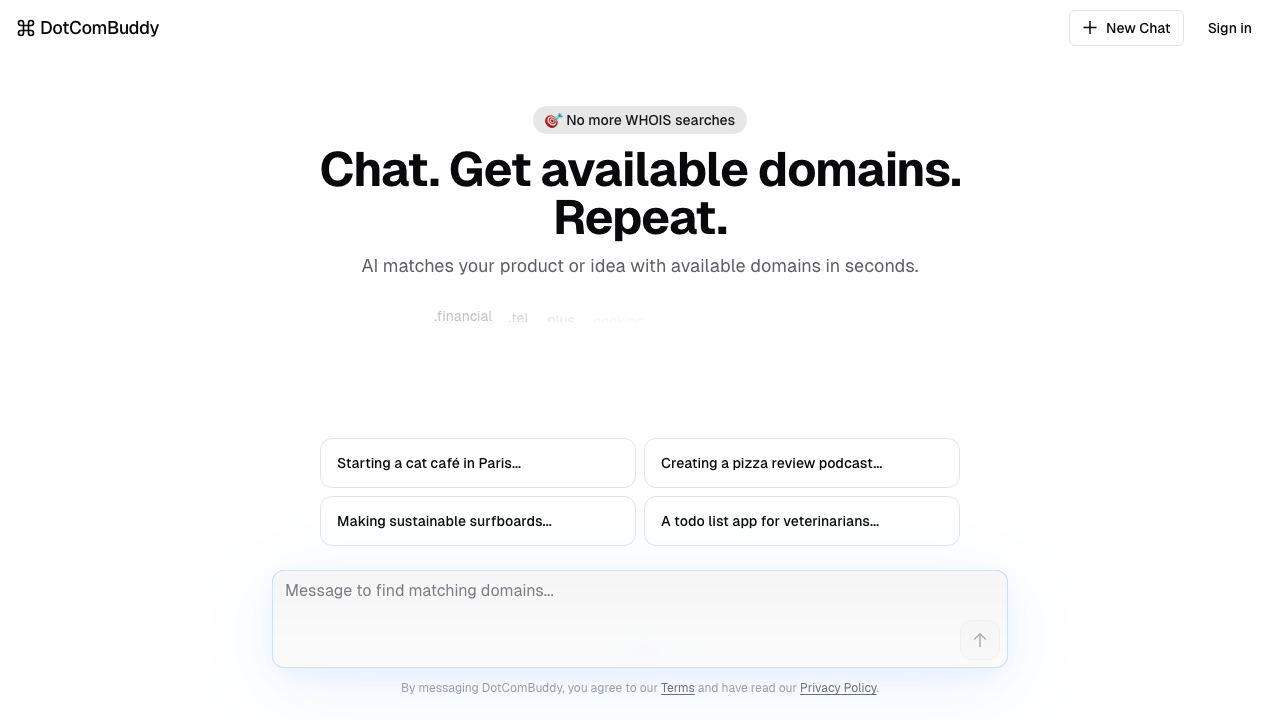 DotComBuddy website screenshot