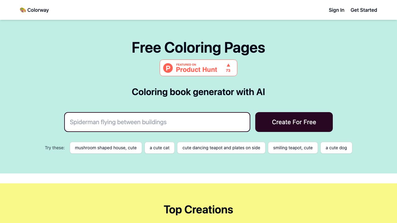 Colorway AI 网站截图