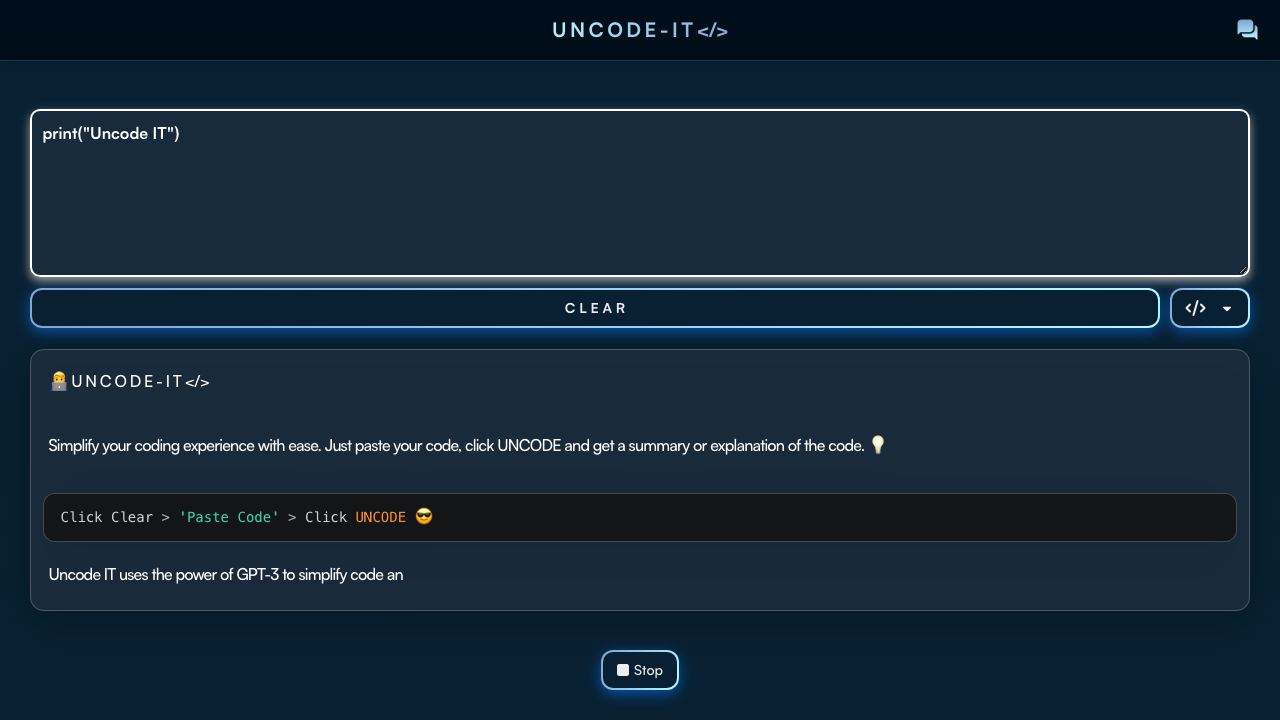 UNCODE-IT 网站截图