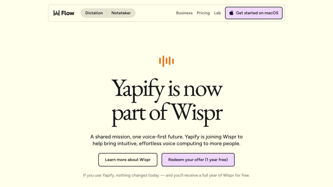 Yapify 网站截图