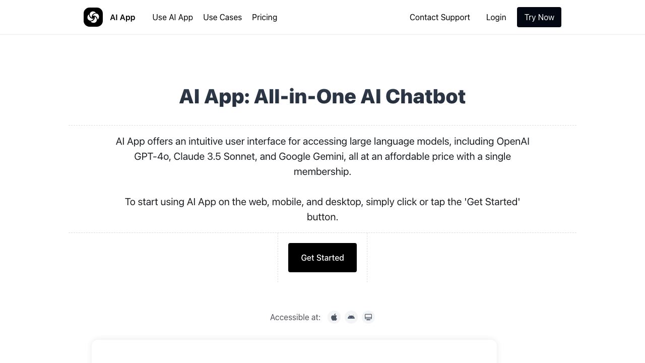 AI App 网站截图