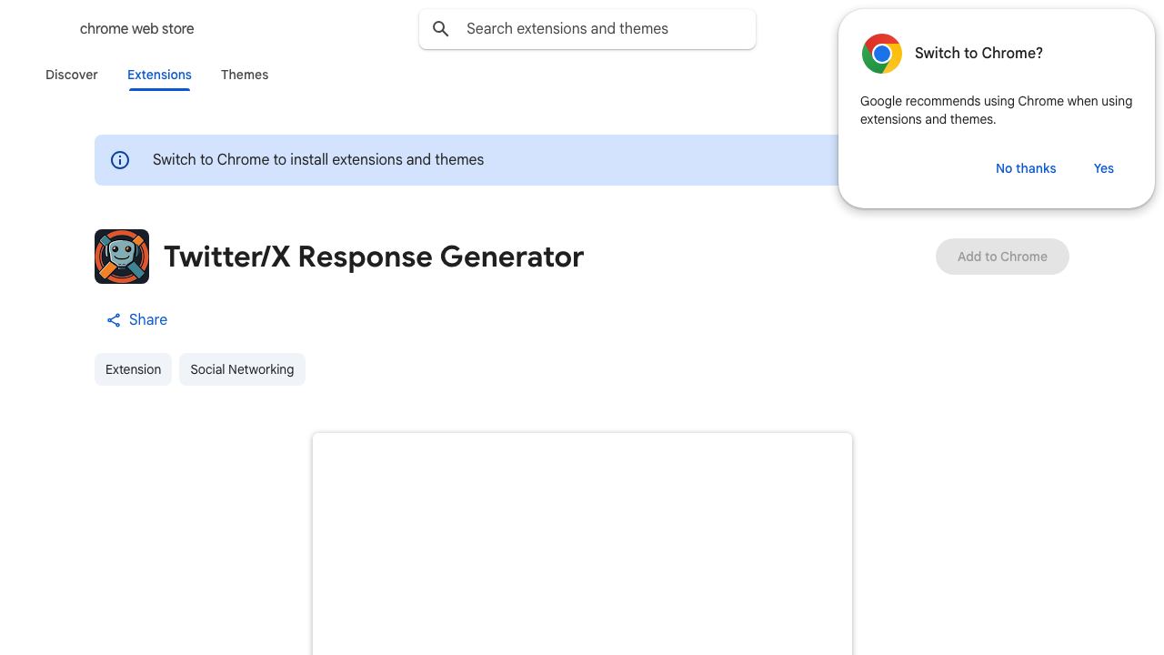 Twitter/X Response Generator 网站截图