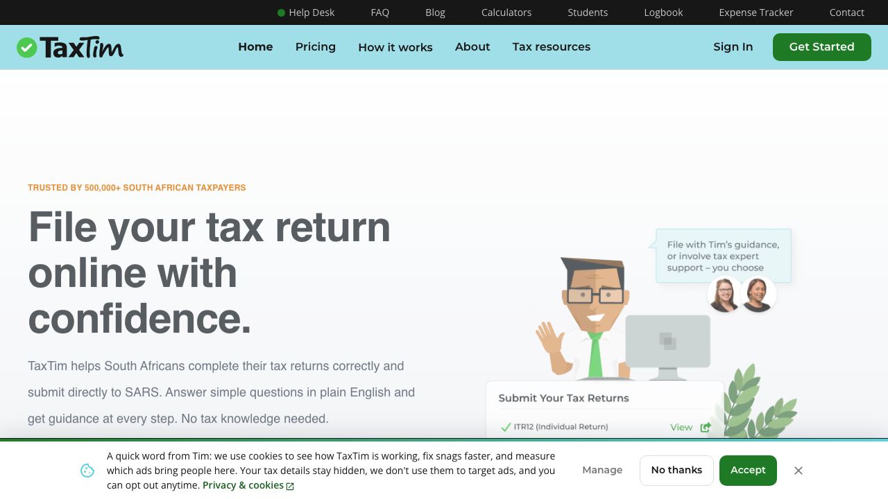 taxtim.com website screenshot