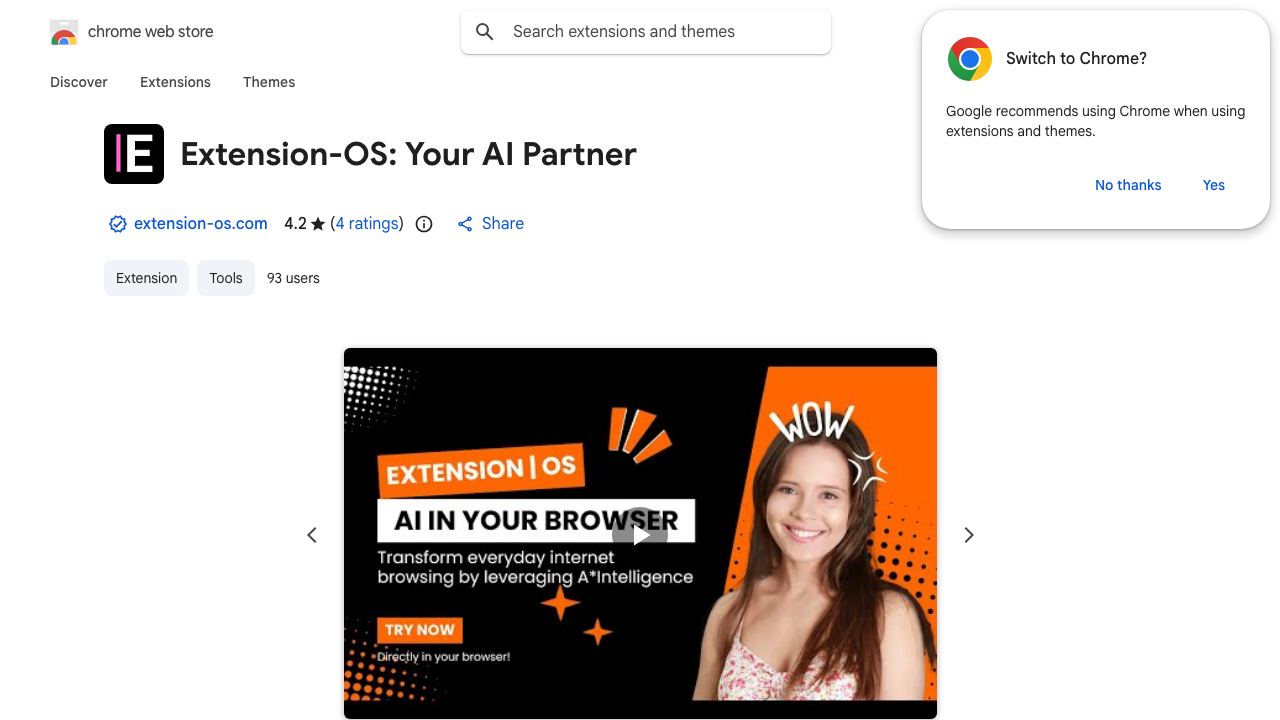 Extension-OS: Your AI Partner 网站截图