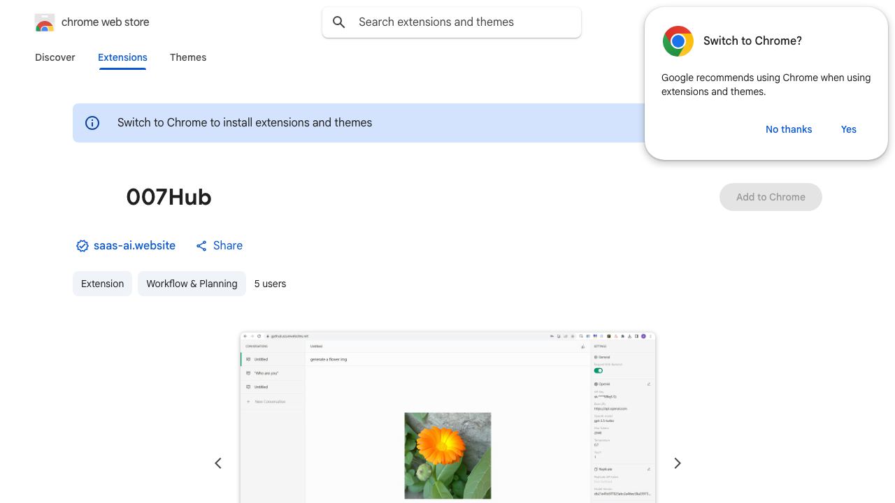 007Hub 网站截图