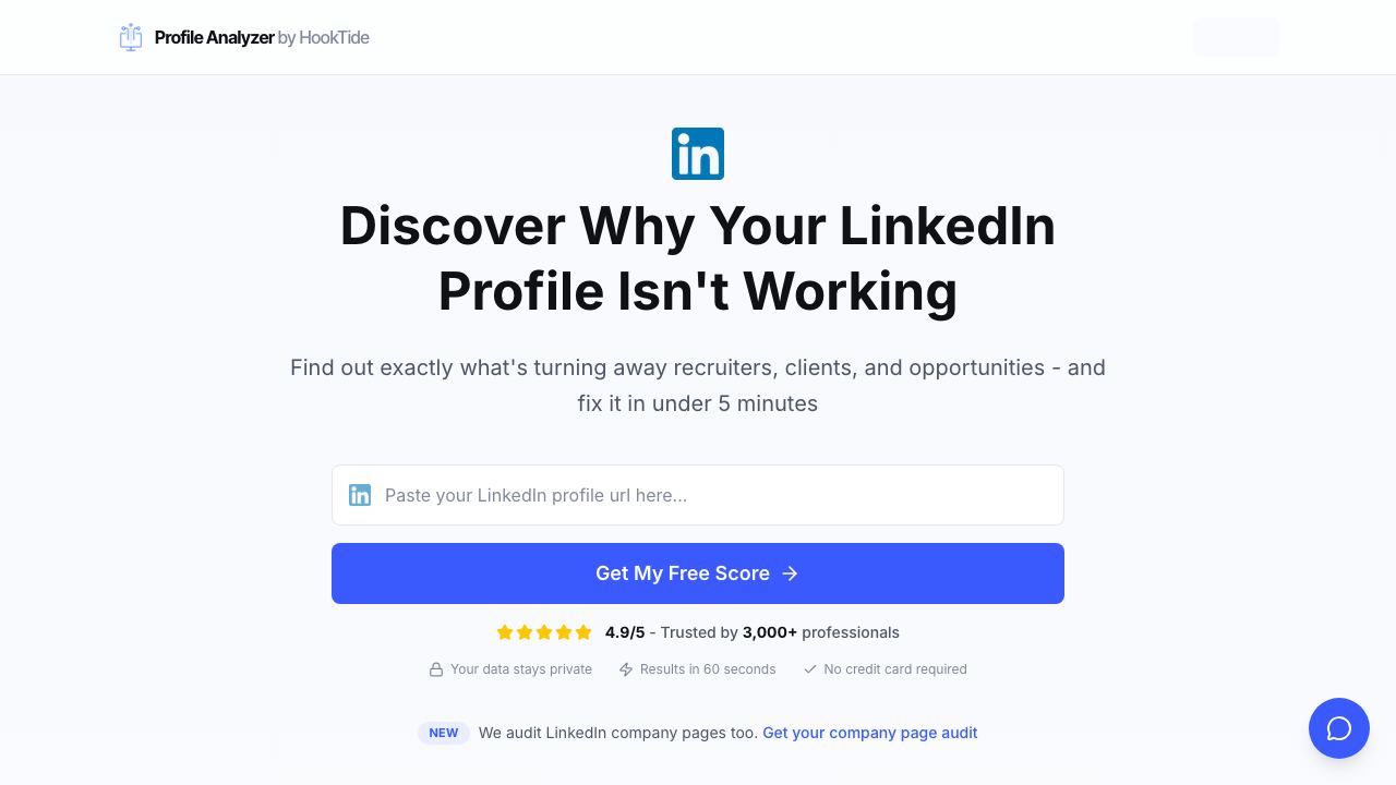 LinkedIn Profile Analyzer 网站截图