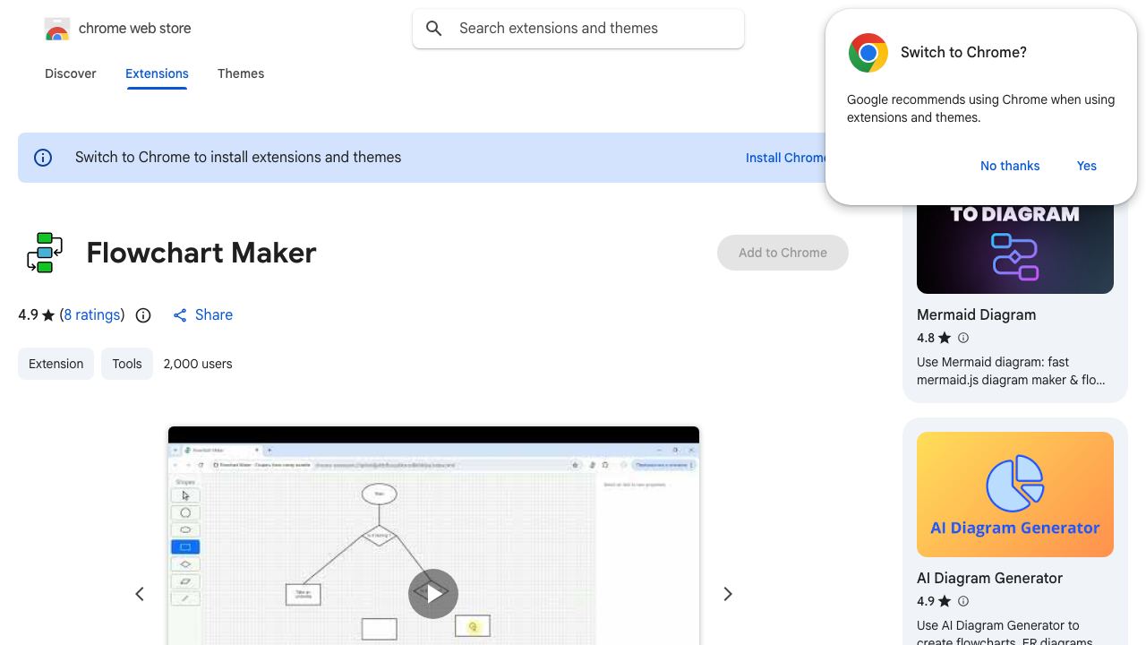 Flowchart Maker 网站截图