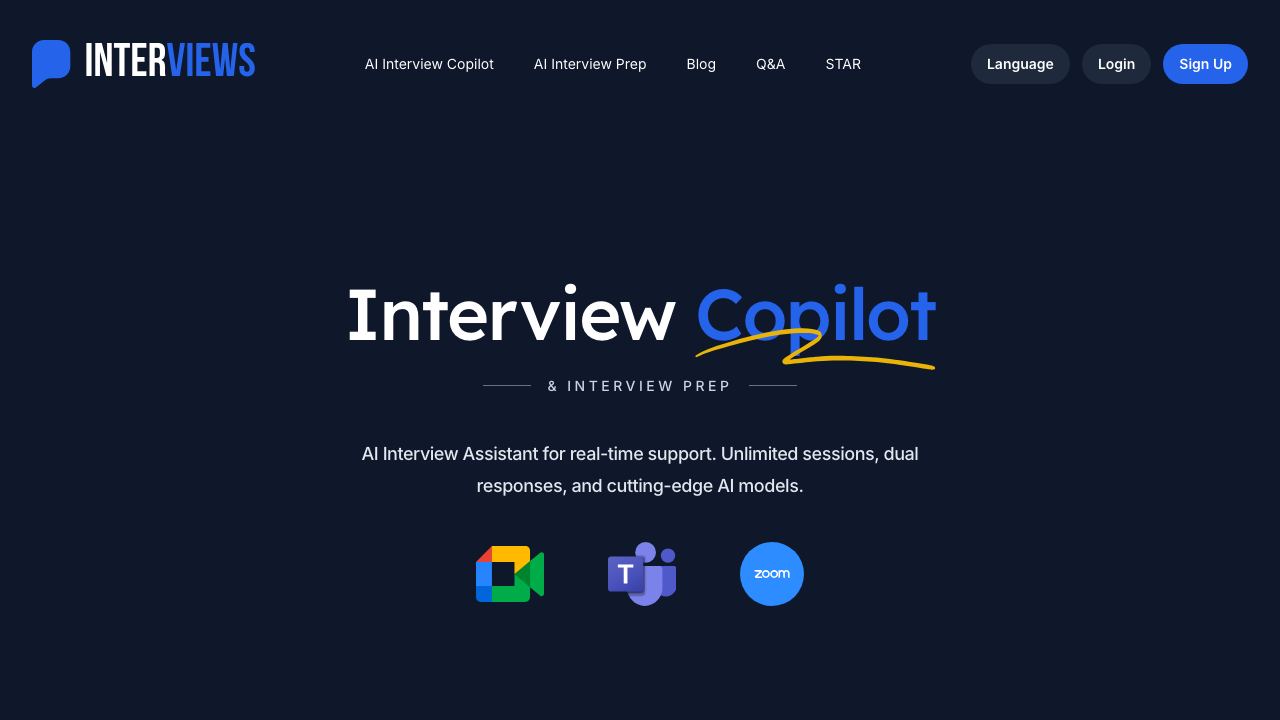 Interviews Chat 网站截图