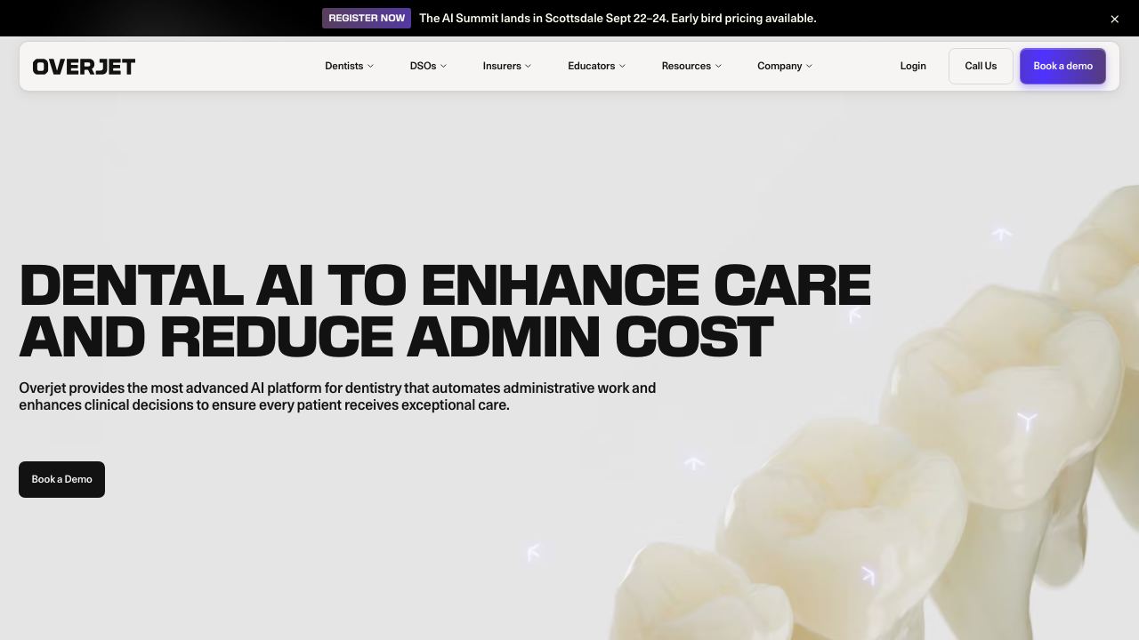Overjet website screenshot