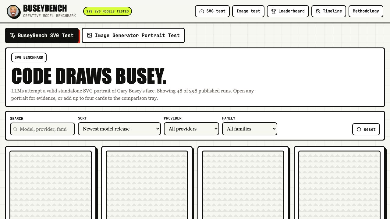 BuseyBench 网站截图