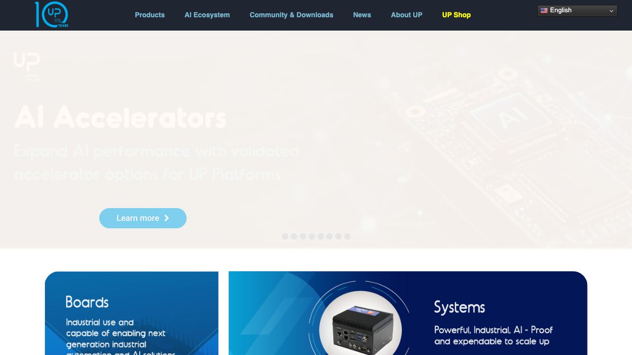 up-board.org website screenshot