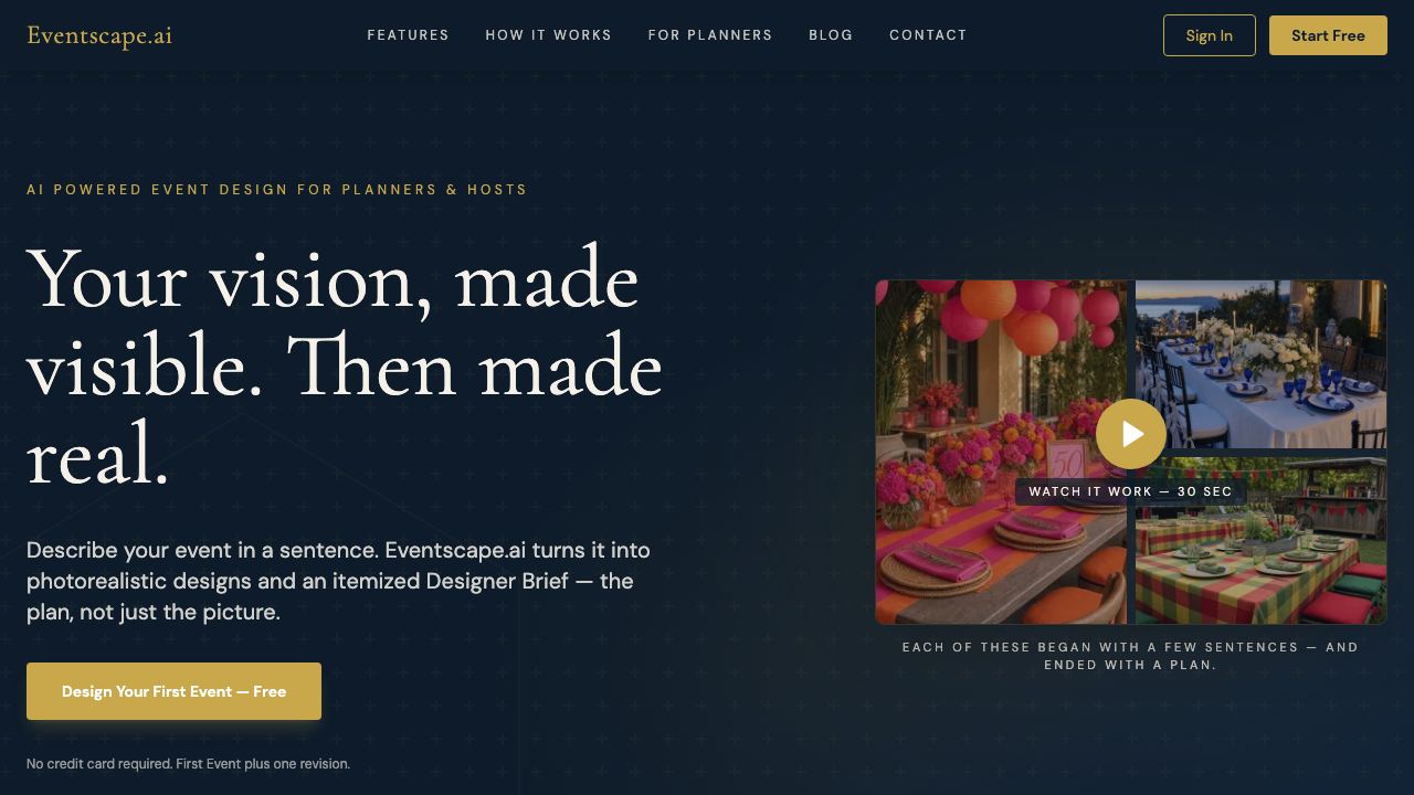 EVENTSCAPE.AI 网站截图