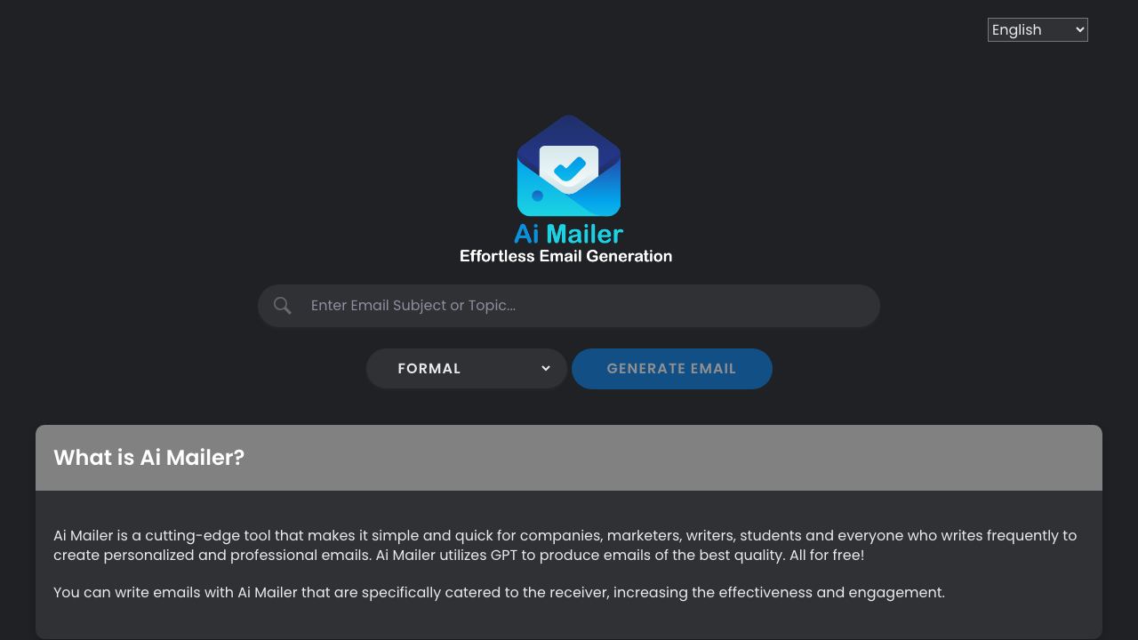 AI Mailer 网站截图