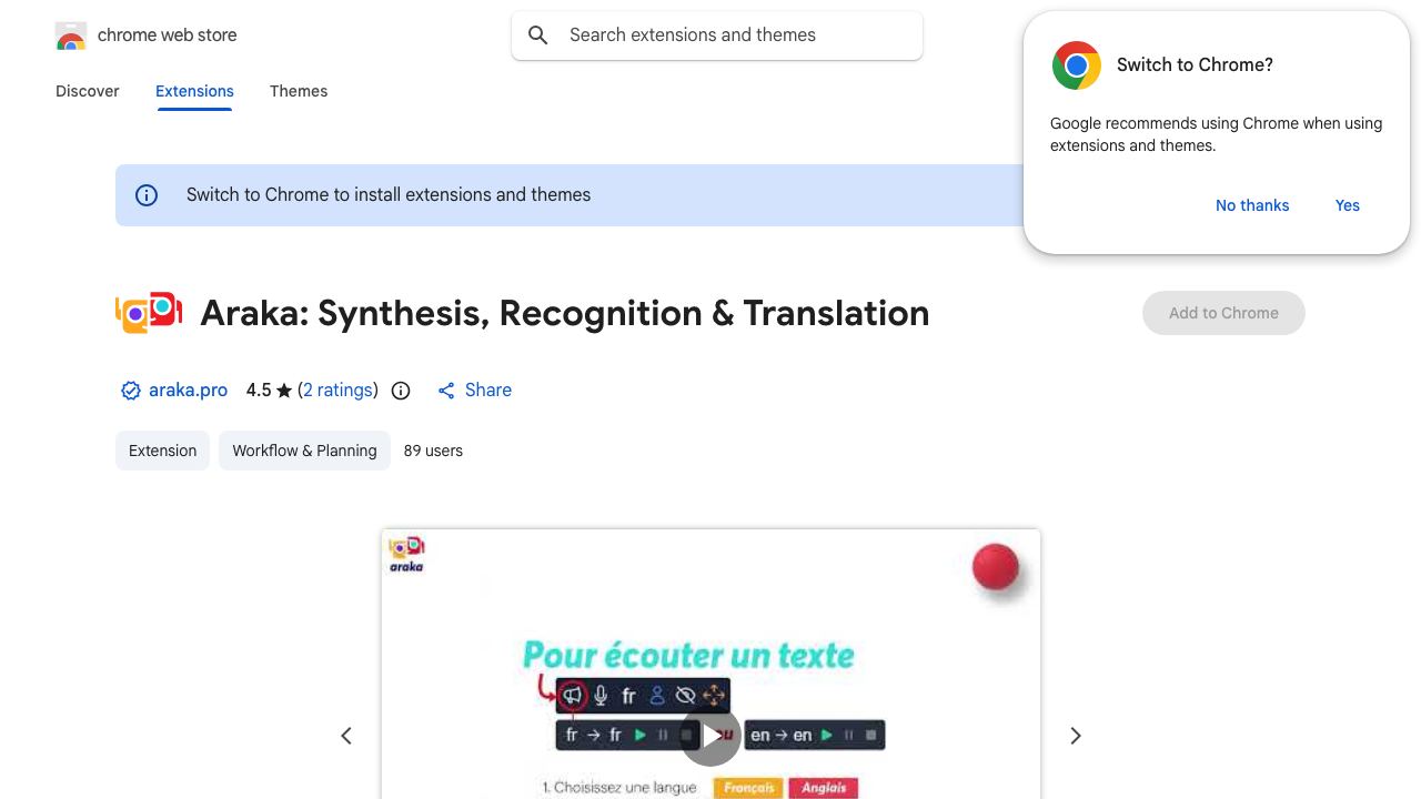 Araka: Synthesis, Recognition & Translation 网站截图