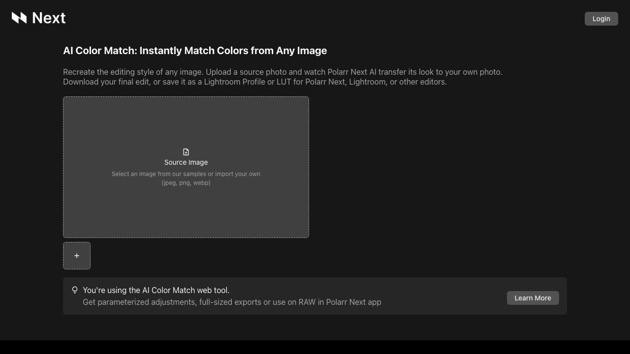 AI Color Match 网站截图