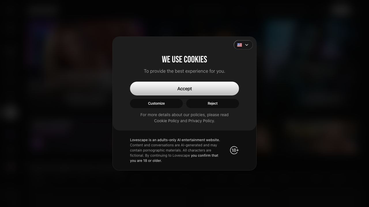 Lovescape AI website screenshot