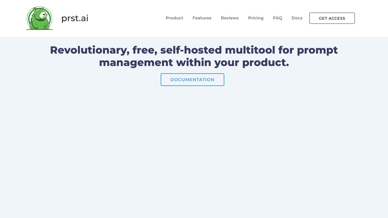 PRST.ai website screenshot