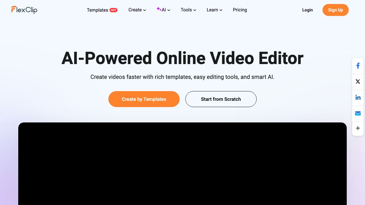 FlexClip website screenshot